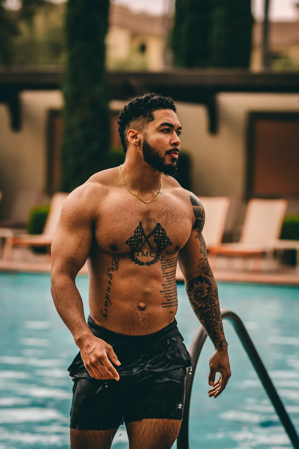 Nate Rodgers poolside